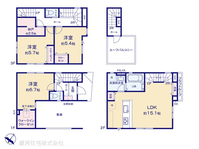 G00373511 埼玉県川口市芝下３丁目 新築一戸建て 4499万円【間取図】