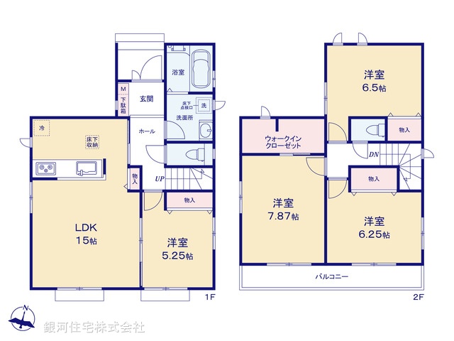 G00373573 埼玉県八潮市緑町４丁目 新築一戸建て 3990万円【間取図】
