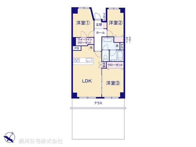 G00373622 神奈川県横浜市南区六ツ川３丁目 中古マンション 2199万円【間取図】