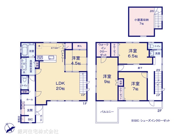 G00373929 千葉県船橋市三山８丁目 新築一戸建て 4480万円【間取図】