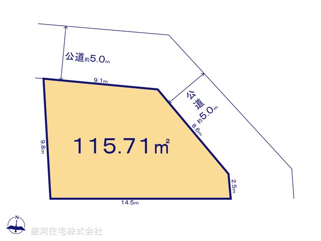 G00373998 東京都葛飾区西水元４丁目 土地 3499万円【区画図】
