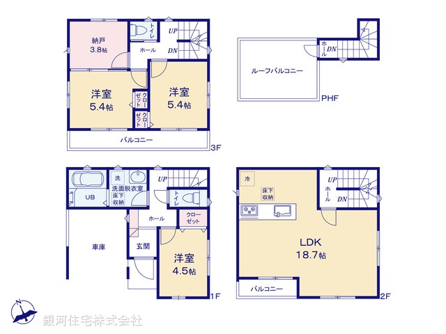 G00374087 埼玉県川口市本町１丁目 新築一戸建て 5480万円【間取図】