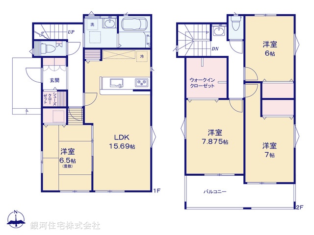 G00374104 千葉県木更津市ほたる野１丁目 新築一戸建て 3490万円【間取図】