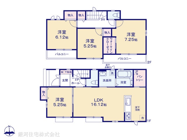 G00374183 東京都練馬区西大泉３丁目 新築一戸建て 5590万円【間取図】