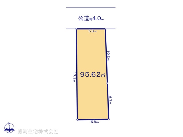 G00374264 東京都足立区西新井３丁目 土地 3980万円【区画図】