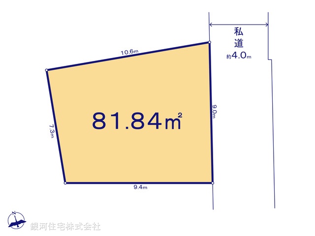 G00374304 東京都足立区西新井１丁目 土地 4180万円【区画図】