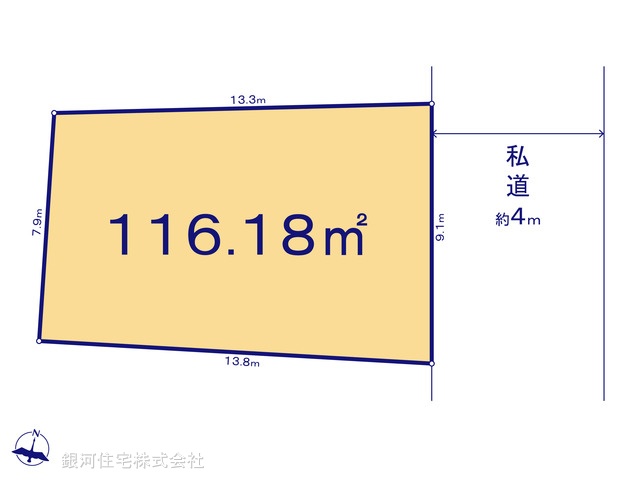 G00374340 東京都杉並区永福４丁目 土地 9980万円【区画図】