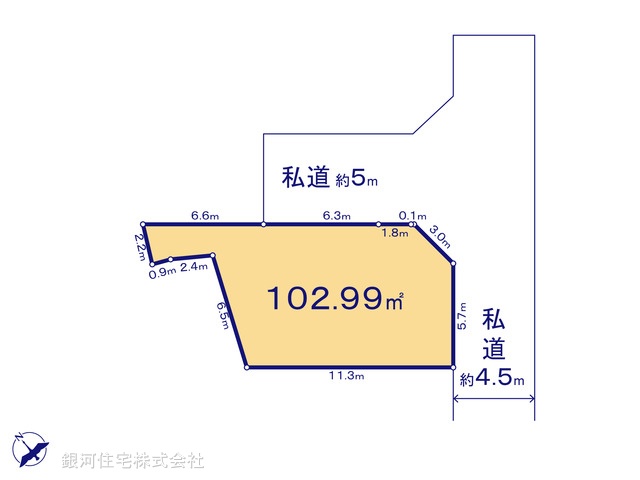 G00374348 東京都町田市真光寺１丁目 土地(建築条件付土地) 1890万円【区画図】