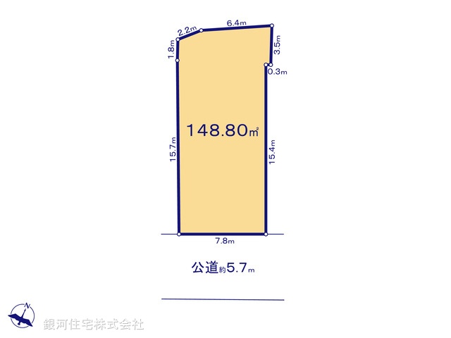 G00374452 東京都新宿区南町 土地 4億2000万円【区画図】