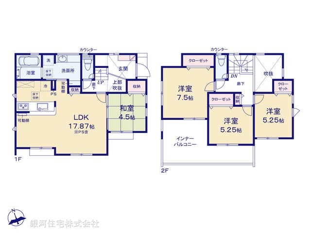 G00374586 神奈川県座間市西栗原１丁目 新築一戸建て 4430万円【間取図】