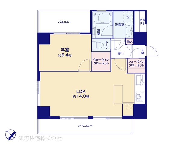 G00374650 東京都中央区日本橋浜町３丁目 中古マンション 4490万円【間取図】