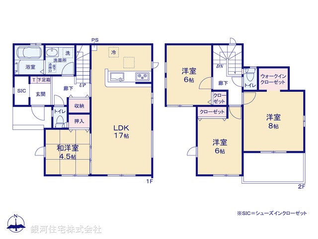 G00374700 千葉県野田市岩名２丁目 新築一戸建て 3390万円【間取図】