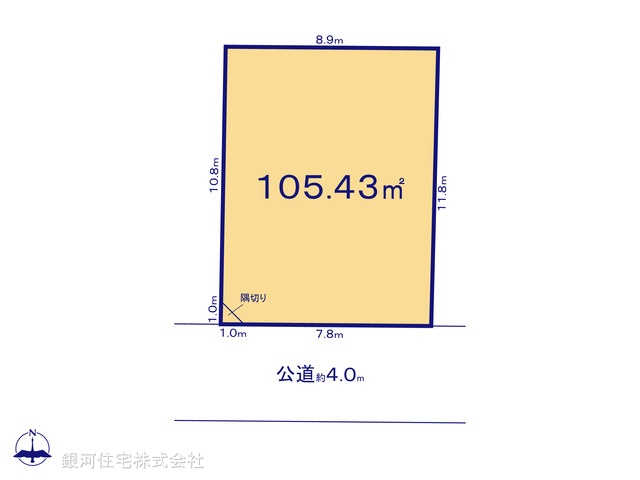 G00374769 東京都三鷹市大沢５丁目 土地 4100万円【区画図】