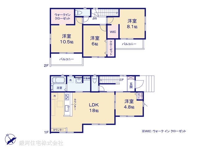 G00374774 埼玉県所沢市北原町 新築一戸建て 5349万円【間取図】