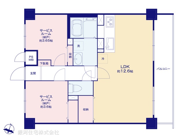 G00374781 東京都板橋区栄町 中古マンション 4280万円【間取図】