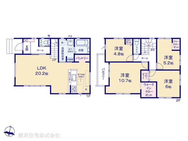 G00374819 東京都練馬区関町北５丁目 新築一戸建て 7990万円【間取図】
