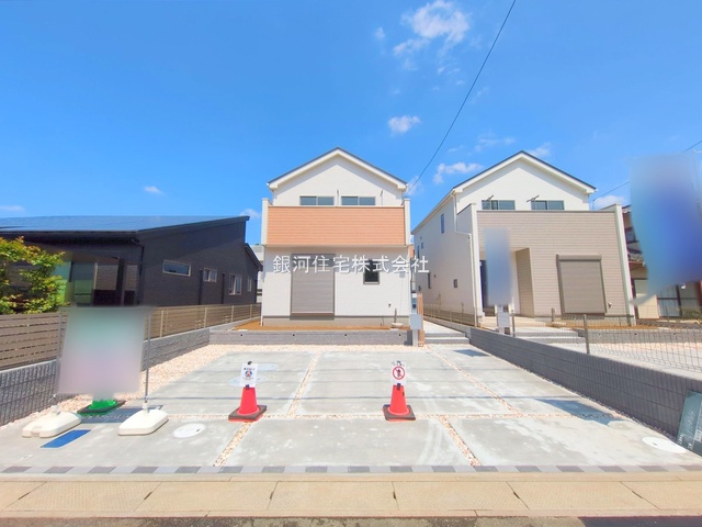 G00374836 千葉県市川市中国分５丁目 新築一戸建て 4880万円 土地面積156.52m² (約47.34坪) 建物面積99.37m² (約30.05坪) 間取り４ＬＤＫ 築年月2025年05月(築１年以内)【外観2】