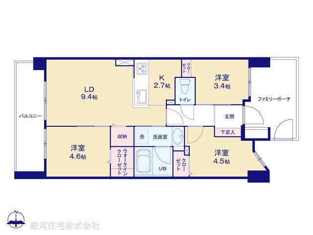 G00374850 東京都小金井市貫井南町３丁目 中古マンション 5980万円【間取図】