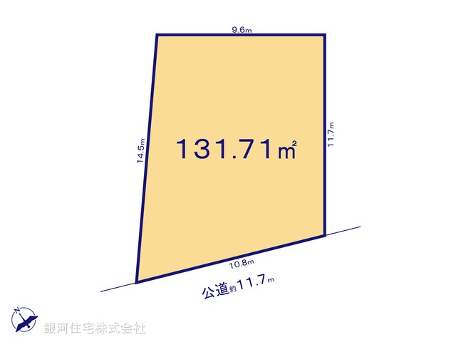 G00374868 千葉県野田市中野台 土地 1780万円【区画図】
