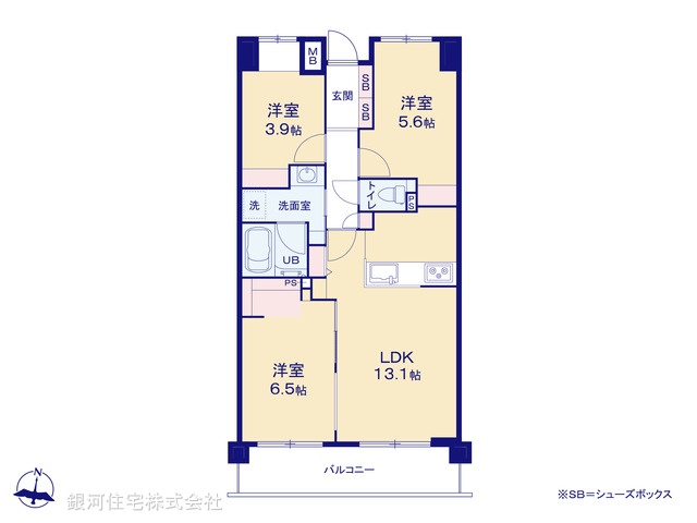 G00374942 東京都練馬区中村北１丁目 中古マンション 7780万円【間取図】