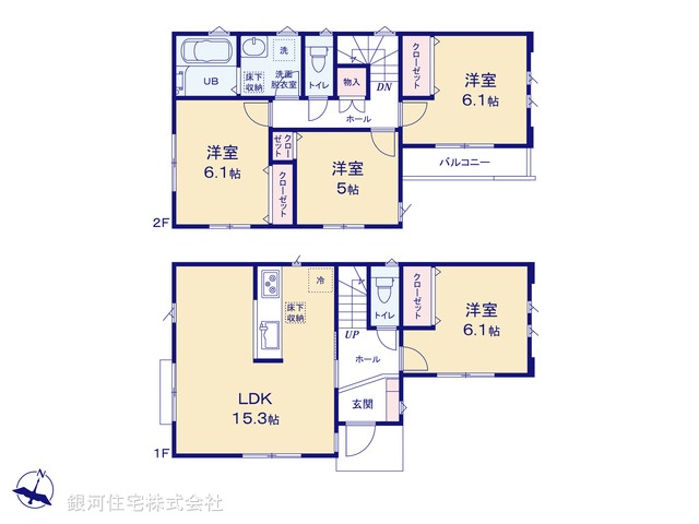 G00375028 東京都町田市金井１丁目 新築一戸建て 3680万円【間取図】