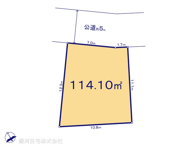 G00375036 神奈川県相模原市中央区田名 土地(建築条件付土地) 1390万円【区画図】