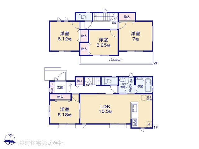 G00375062 東京都町田市成瀬台２丁目 新築一戸建て 4590万円【間取図】