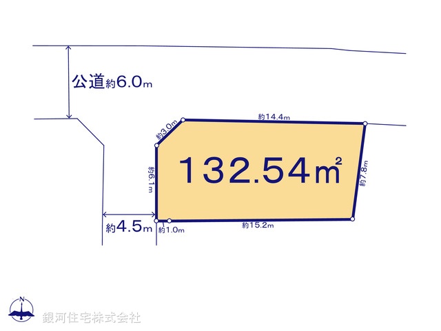 G00375087 神奈川県相模原市中央区清新６丁目 土地(建築条件付土地) 3600万円【区画図】