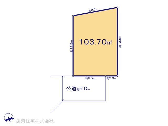 G00375088 神奈川県相模原市中央区淵野辺本町３丁目 土地(建築条件付土地) 2500万円【区画図】