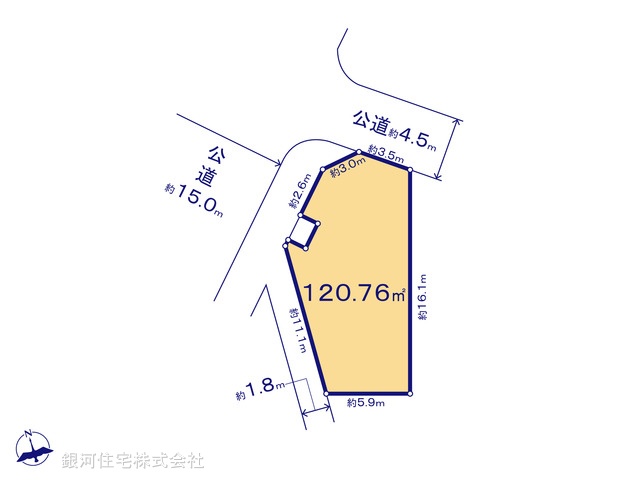 G00375093 神奈川県相模原市中央区淵野辺本町３丁目 土地(建築条件付土地) 2600万円【区画図】