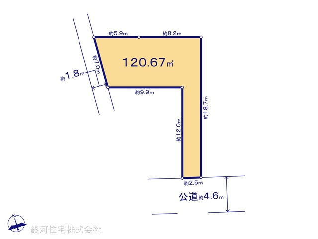 G00375094 神奈川県相模原市中央区淵野辺本町３丁目 土地(建築条件付土地) 2300万円【区画図】