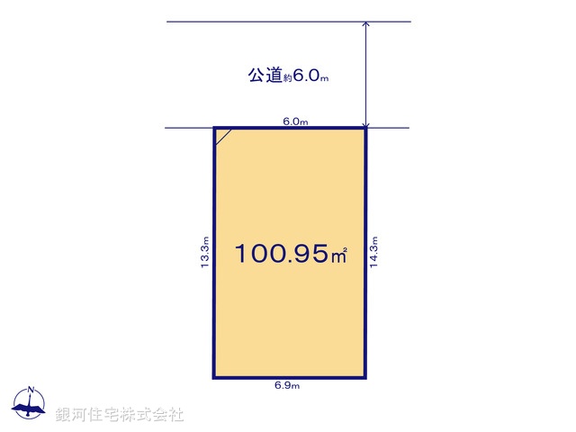 G00375201 埼玉県八潮市八潮７丁目 土地 2900万円【区画図】