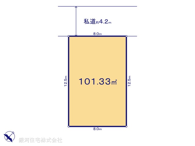 G00375206 埼玉県志木市中宗岡５丁目 土地 2370万円【区画図】