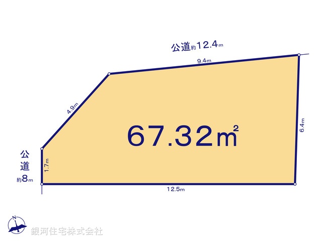 G00375208 埼玉県新座市北野２丁目 土地 2580万円【区画図】