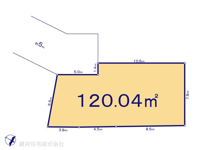 G00375218 埼玉県入間市小谷田１丁目 土地 1470万円【区画図】