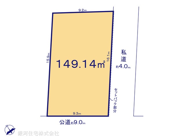 G00375254 東京都武蔵野市吉祥寺北町５丁目 土地 1億380万円【区画図】