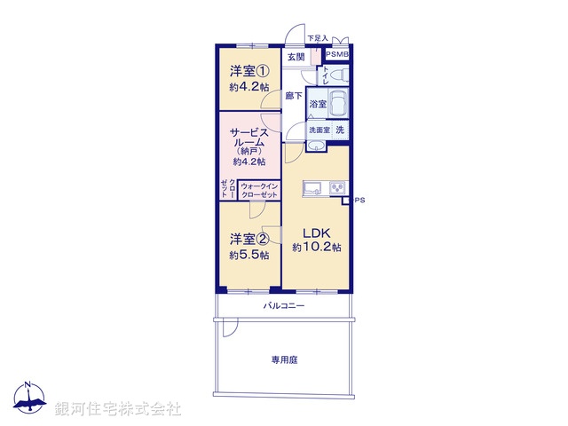 G00375368 東京都大田区西六郷３丁目 中古マンション 3290万円【間取図】