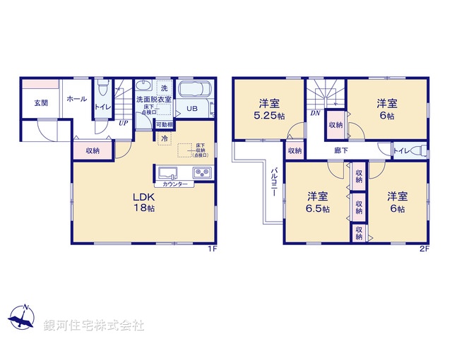 G00375379 埼玉県草加市苗塚町 新築一戸建て 3690万円【間取図】