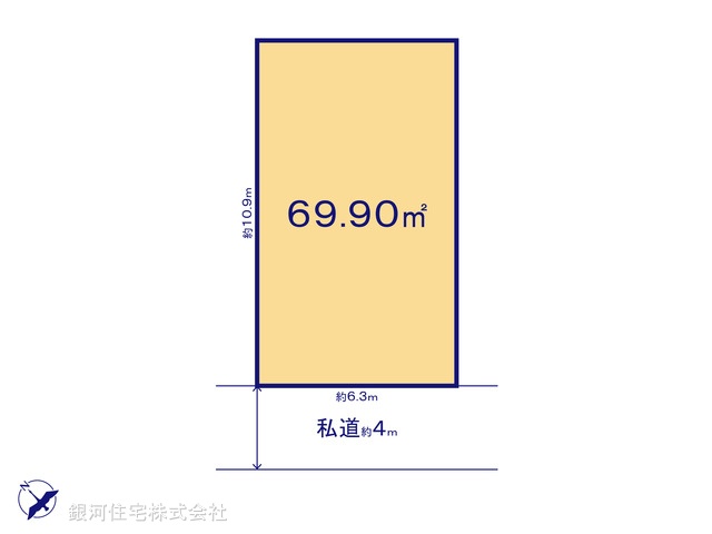 G00375585 埼玉県川口市大字里 土地 1350万円【区画図】