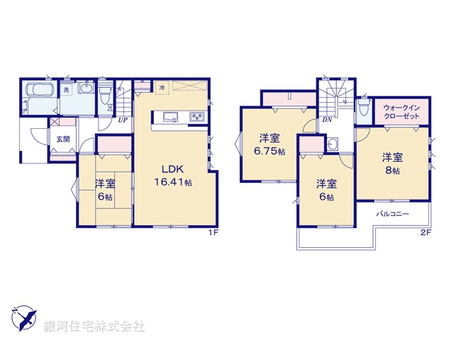 G00375603 千葉県鎌ヶ谷市東初富１丁目 新築一戸建て 2990万円【間取図】