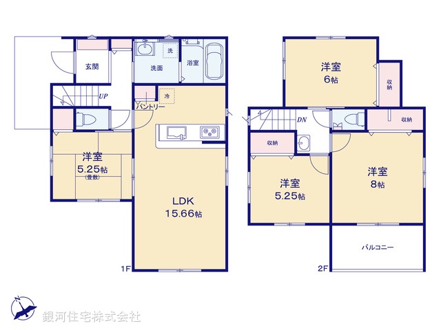 G00375611 千葉県我孫子市湖北台４丁目 新築一戸建て 3090万円【間取図】