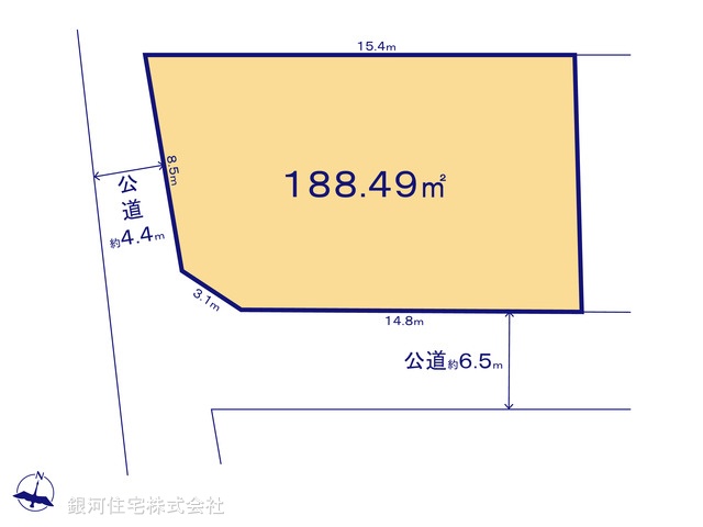 G00375615 神奈川県横浜市旭区市沢町 土地 5180万円【区画図】