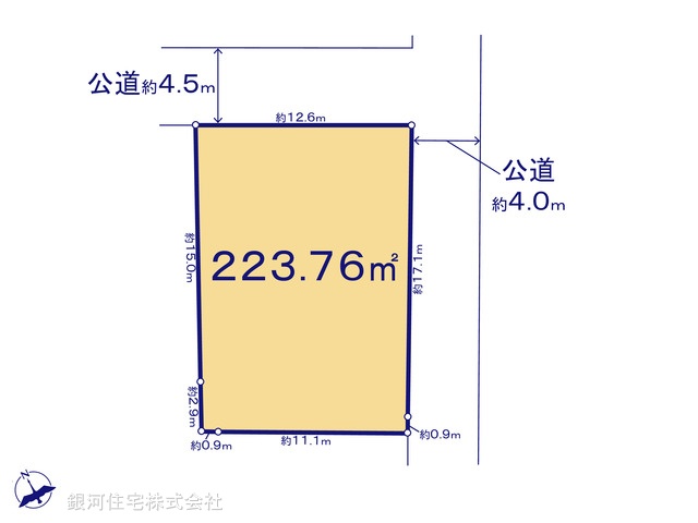G00375683 神奈川県横浜市青葉区たちばな台１丁目 土地 5180万円【区画図】