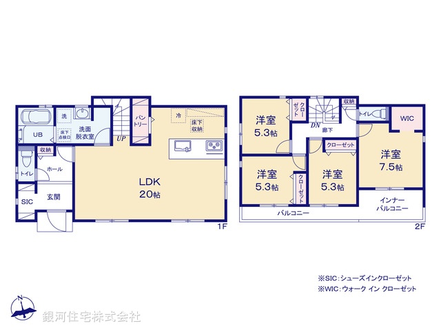 G00375703 神奈川県横浜市旭区今宿１丁目 新築一戸建て 6390万円【間取図】
