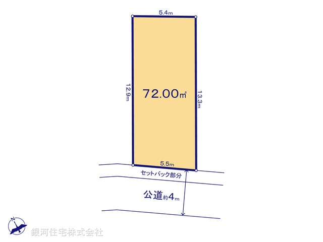 G00375731 東京都足立区梅島３丁目 土地 4670万円【区画図】