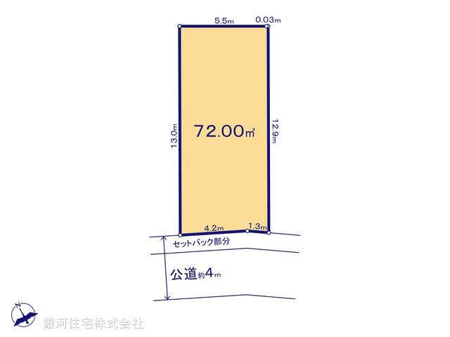 G00375732 東京都足立区梅島３丁目 土地 4670万円【区画図】