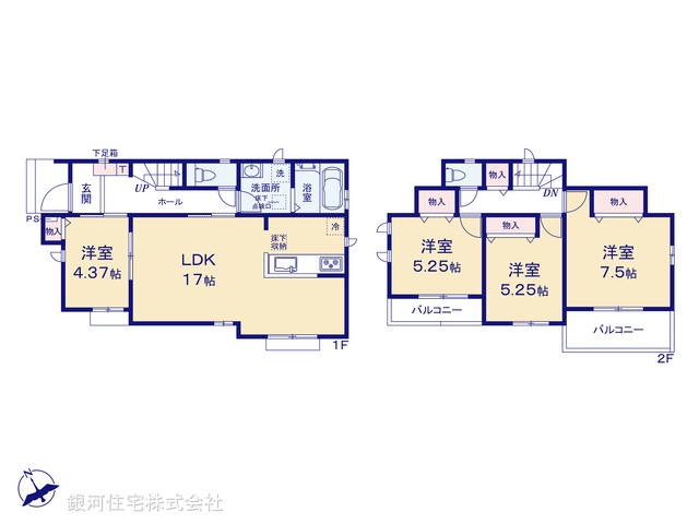 G00375835 東京都八王子市川口町 新築一戸建て 2290万円【間取図】