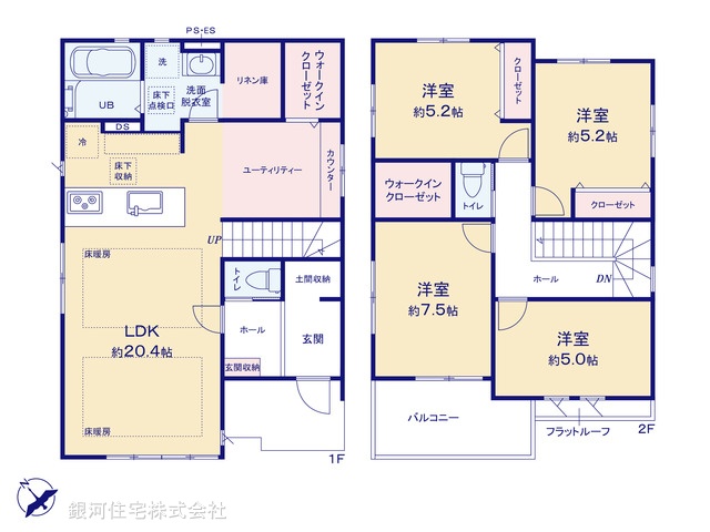 G00376312 千葉県習志野市袖ヶ浦１丁目 新築一戸建て 5188万円【間取図】