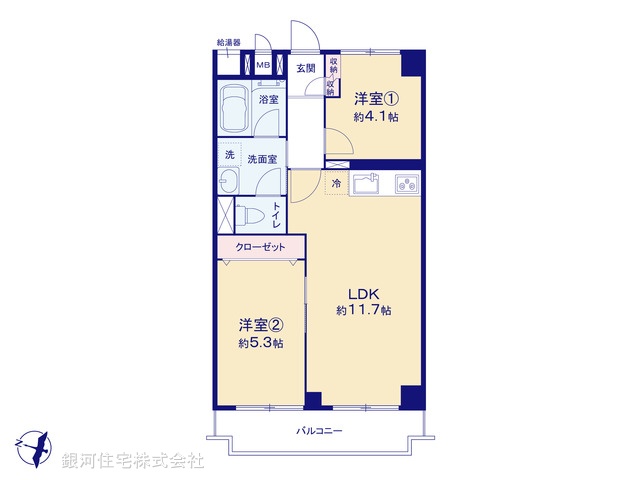 G00376324 東京都葛飾区南水元１丁目 中古マンション 1999万円【間取図】
