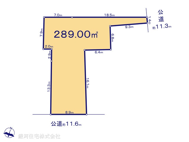 G00376400 東京都世田谷区成城５丁目 土地 3億8500万円【区画図】